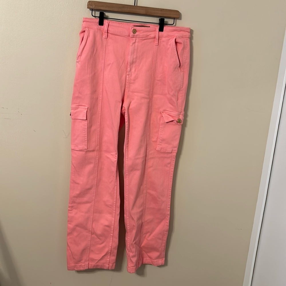 Judy Blue Dyed Garment Straight Leg Cargo Pant